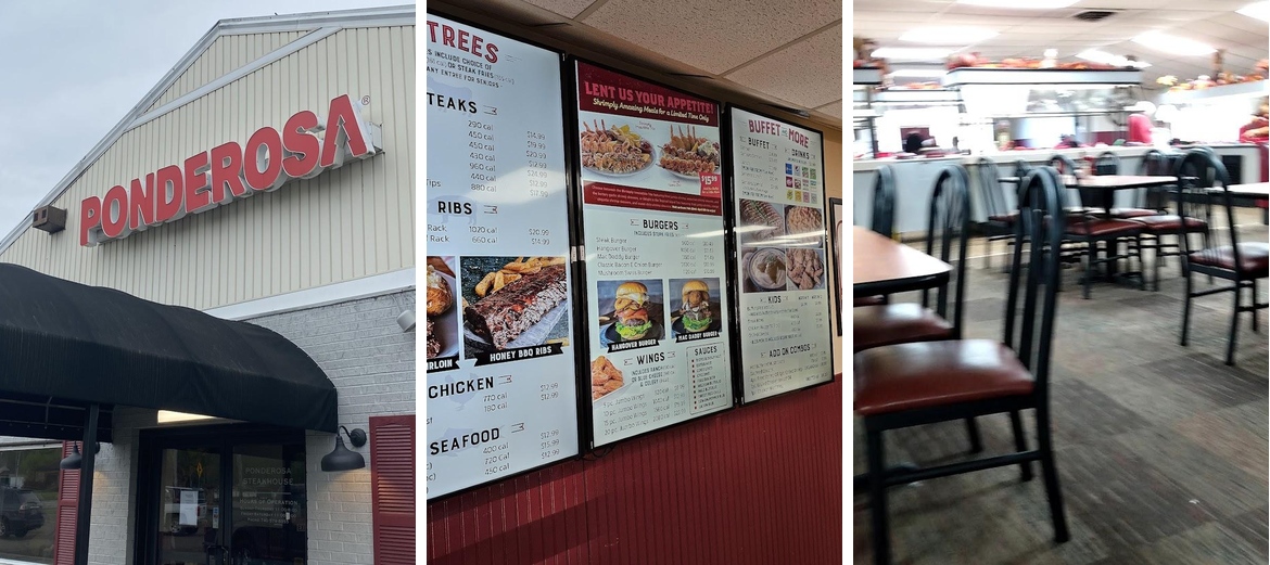 Ponderosa Menu